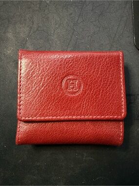 Vintage Italian Red Pebbled Leather Coin Purse | Fiocchi Hardware